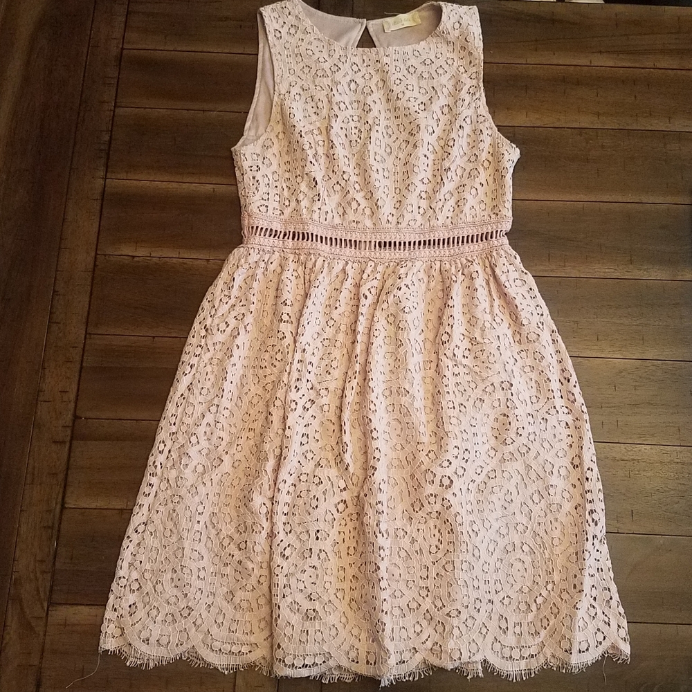 Altar'd State Blush Lace Dress